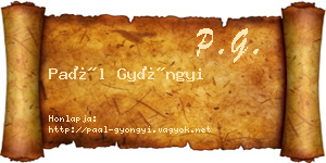 Paál Gyöngyi névjegykártya