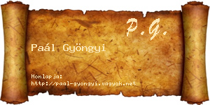 Paál Gyöngyi névjegykártya