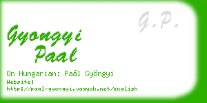 gyongyi paal business card